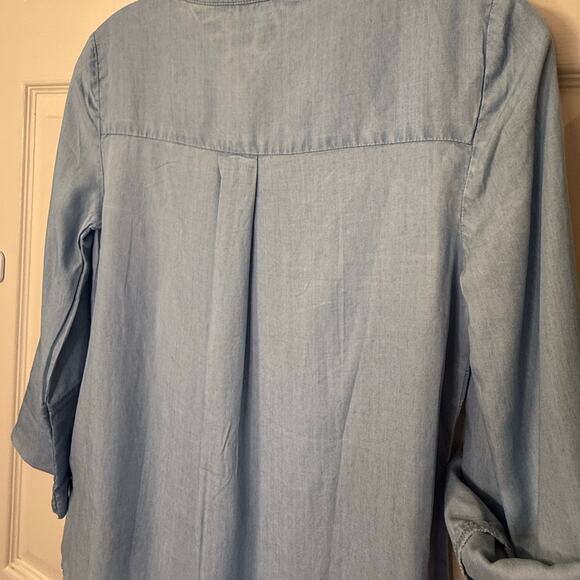 Tommy Hilfiger Womens Roll up Button 3/4 length Sleeve Soft Chambry Shirt XXS - Picture 15 of 16